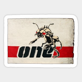 ONE mighty ant Sticker